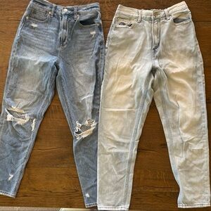 Two pairs of American Eagle mom jeans